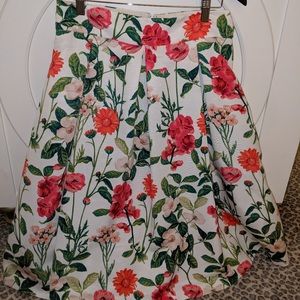 Like new Eliza J floral midi skirt